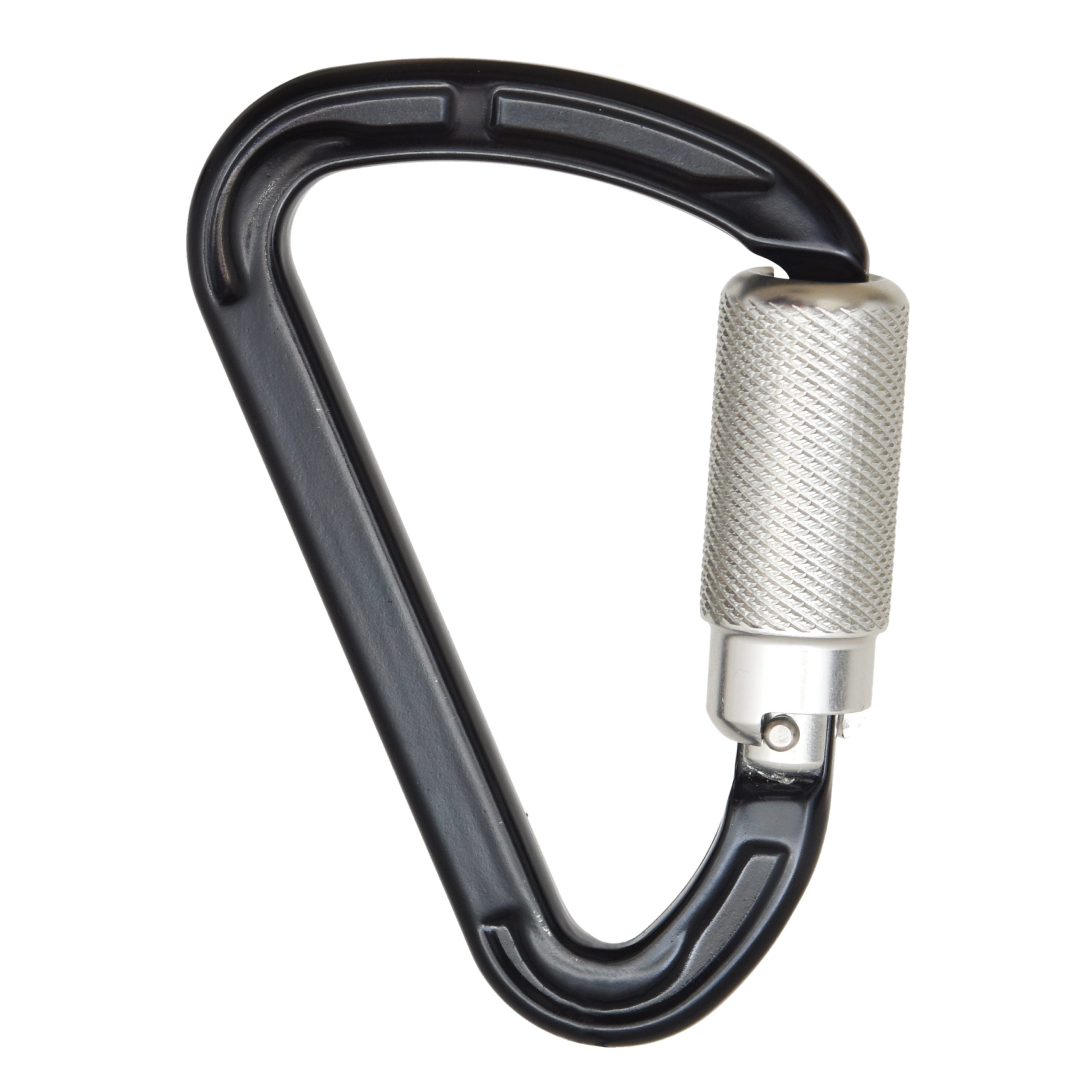 DEWALT Carabiner Standard Self-Locking, Aluminum,  1⁄4 in.(6.35 mm.) Turn, .67″ (17 mm.) Gate Opening – ANSI