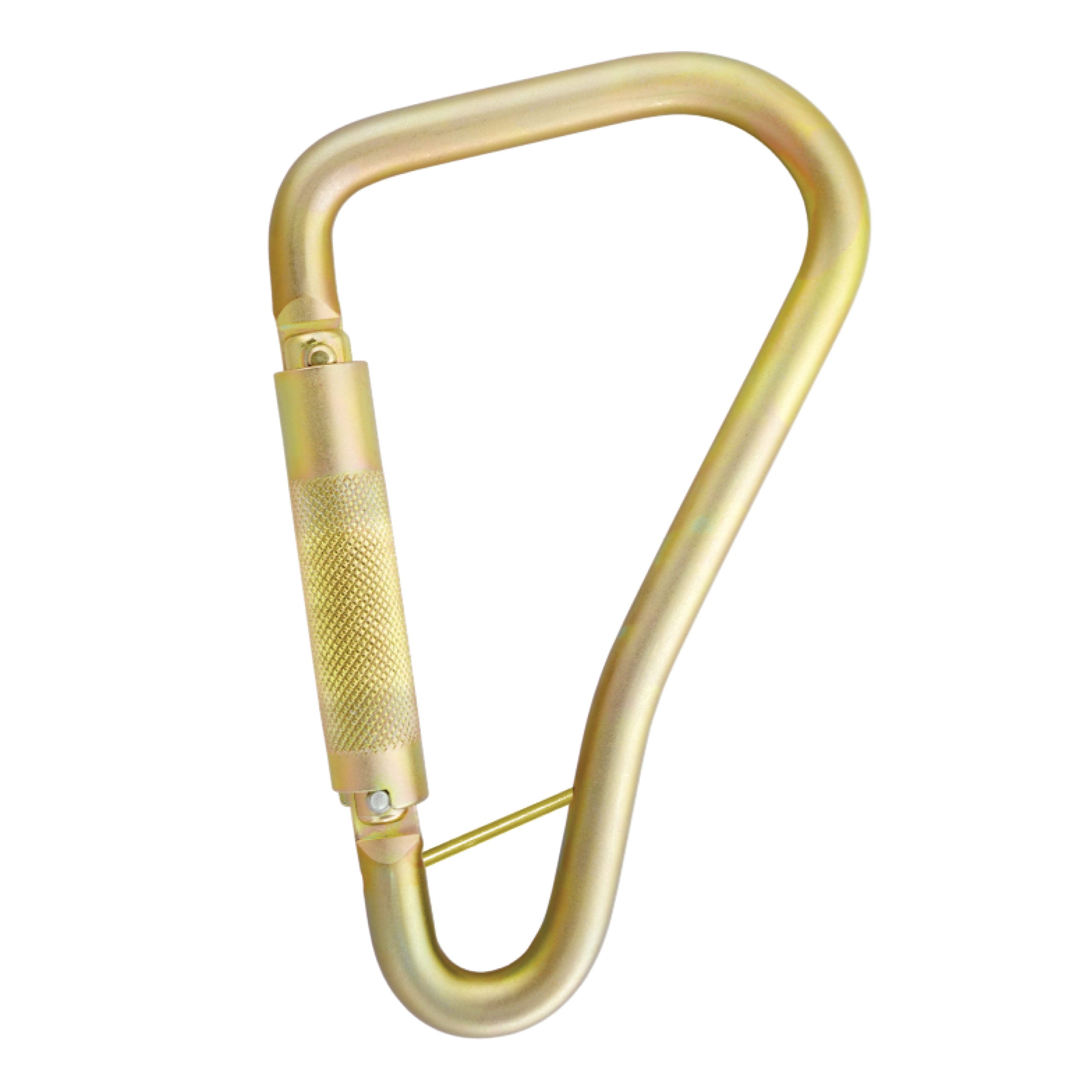 DEWALT Large Self-Locking Steel Carabiner, 1⁄4 in. (6.35 mm.) Turn – 2 in.(50 mm.) Gate Opening – ANSI