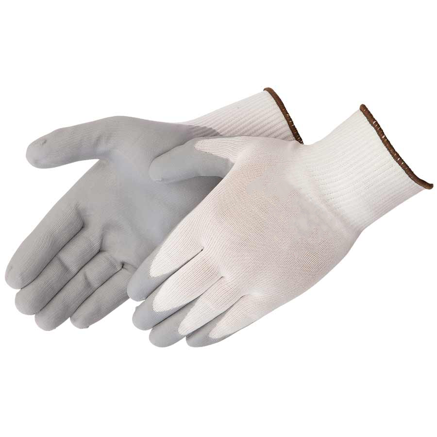 White Nylon GLV W/foam Gray NI TRI S "12dz/cs