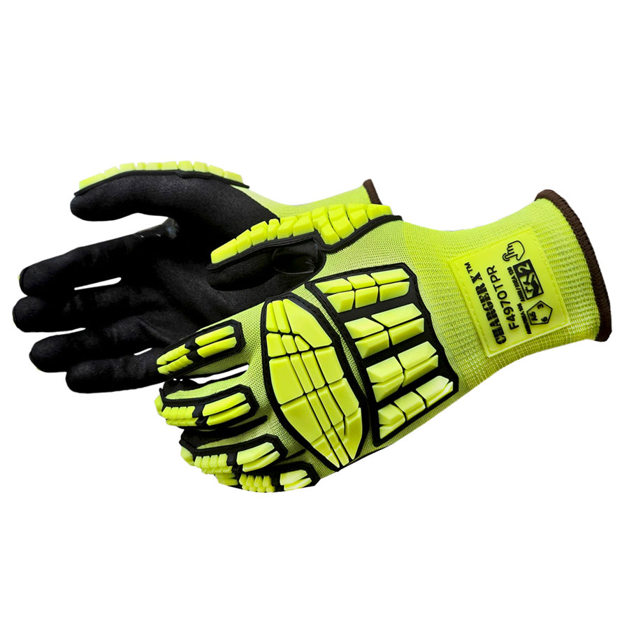 HI VIS Shell BLK Sandy Nitril Tpr2, A6, Size S