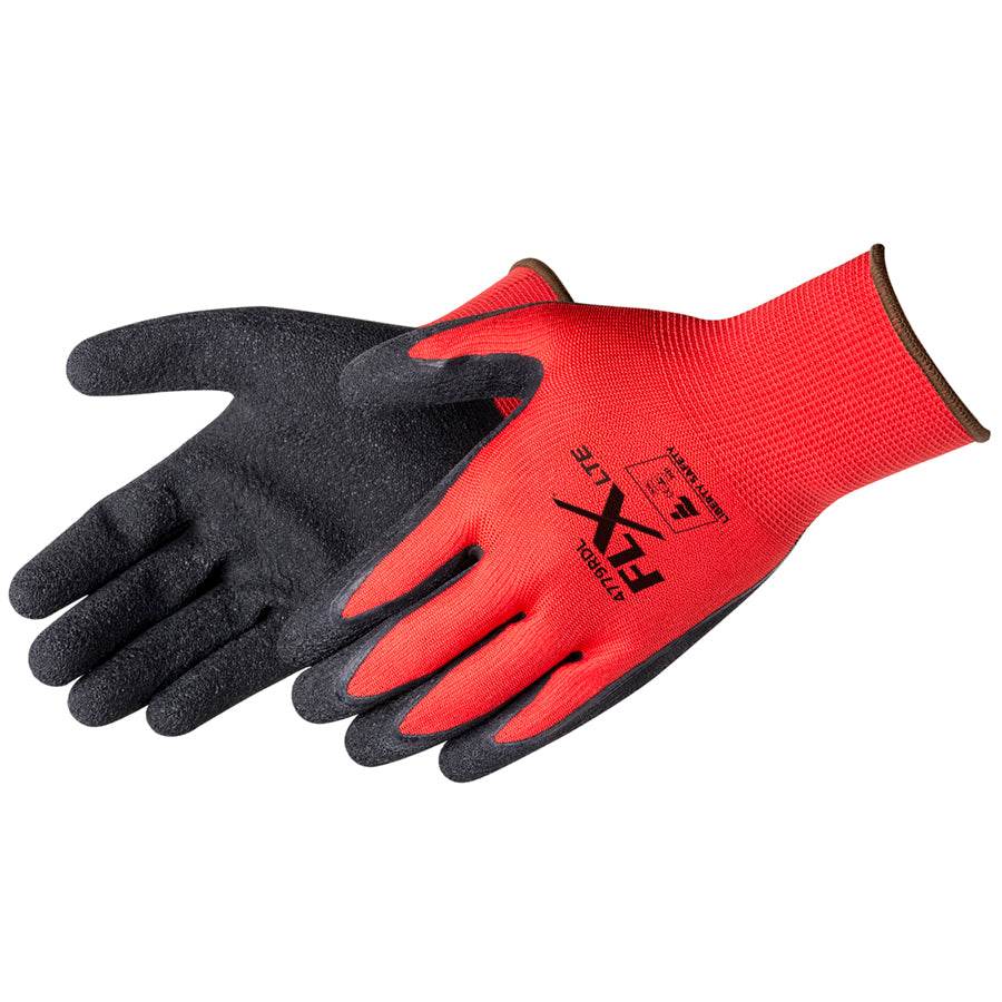 RED Glove W/black Latex DI P, Size XS 13g
