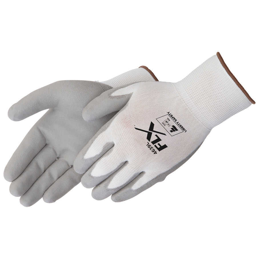 Nylon GLV W/lig Gray PU Palm C TG XS
