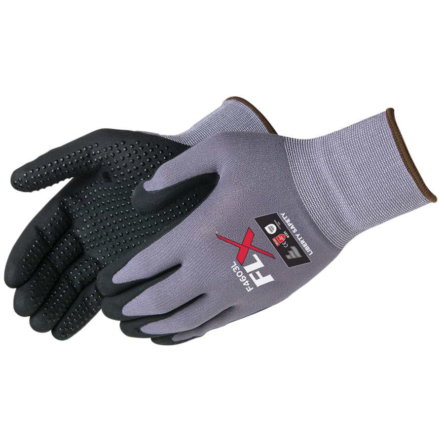 Gray NL BLK Foam NBR Palm Dots ,xs "g-grip