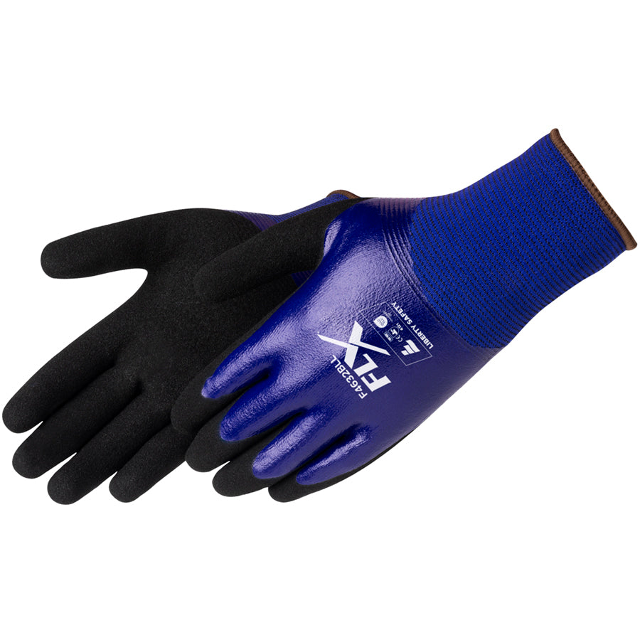 Blue Nylon/span BL NBR BLK S.n BR S "18 Gauge