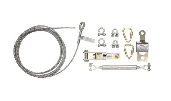30' SteelGrip Temp Cable HLL, with Coil Energy Absorber + Install Hardware
