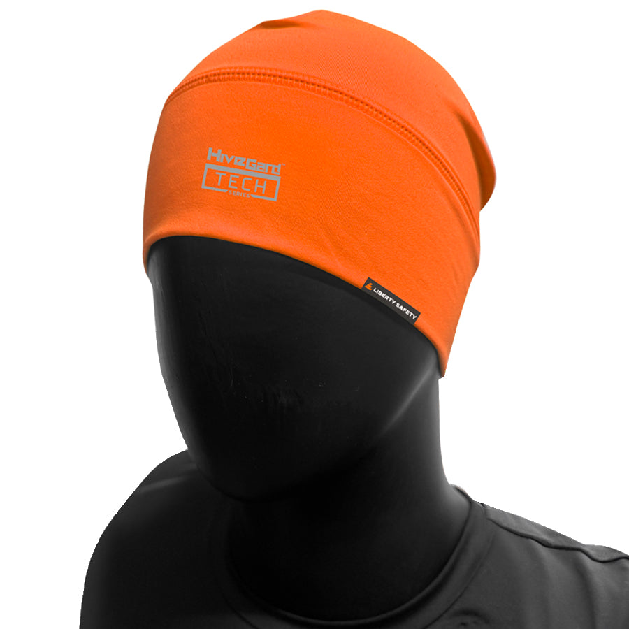 Orange Fleece Beanie Adult 95% Poly/5% Spandex, IND Pack 240 GSM