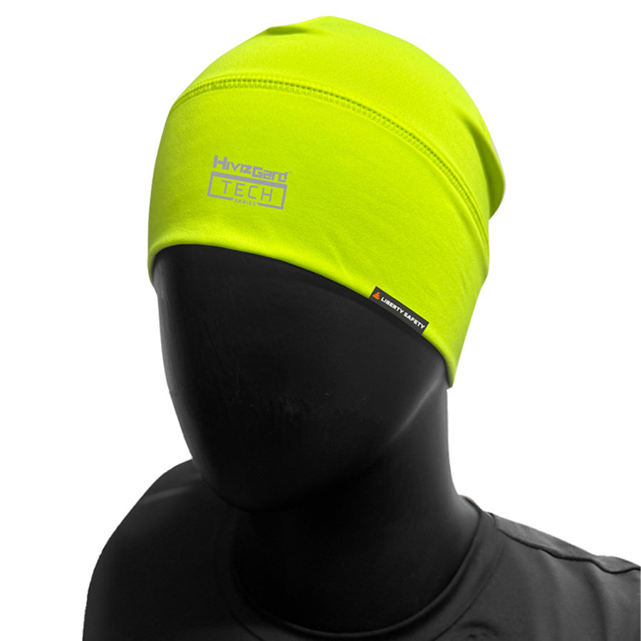 Lime Green Fleece Beanie Adult 95% Poly/5% Spandex, Ind. Pack 240 GSM