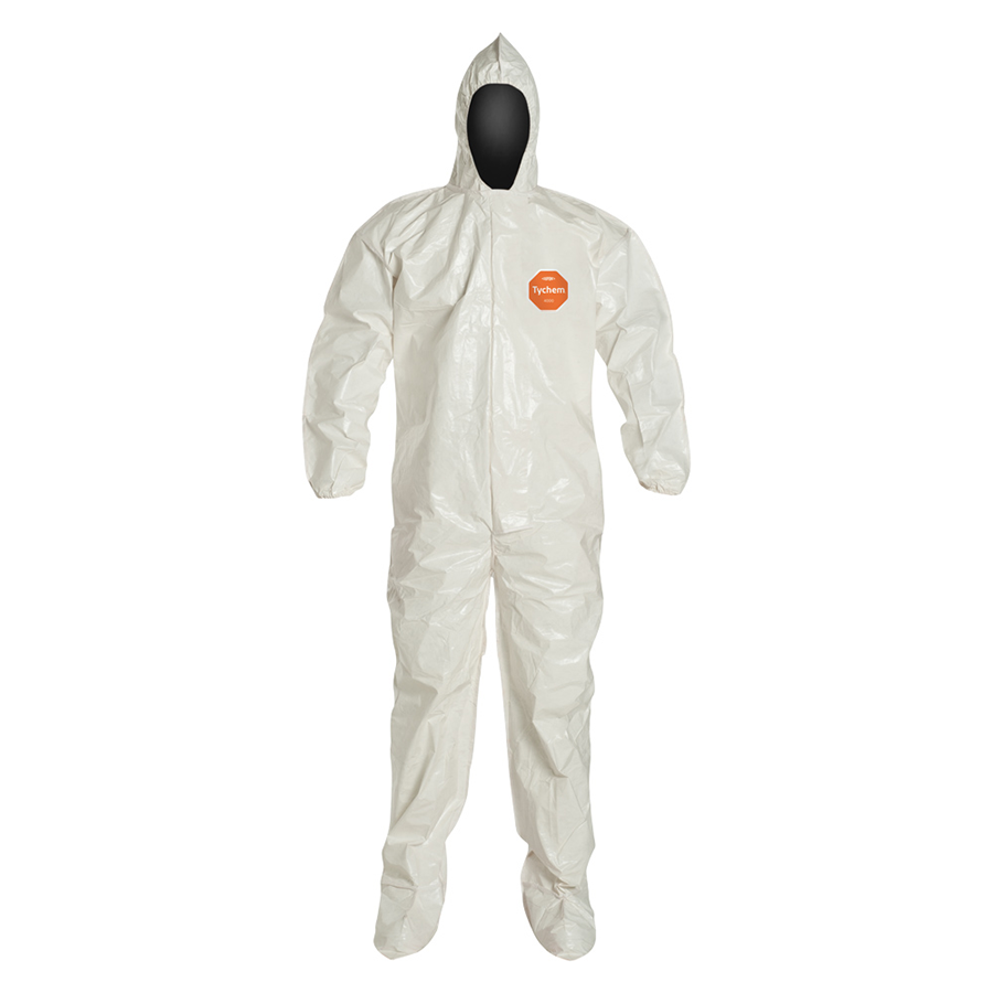 Tychem SL Coverall Hood/boot/e W M