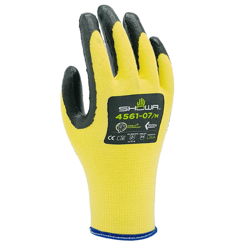 Showa 4561 Kvlr W/f.nbr Palm M ,a4 "15g Kevlar A4 Shell