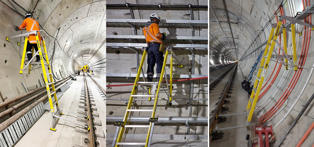 TunnelMaster Platform Ladder 550mm with Rear Safety Rail - Gallery Image 2