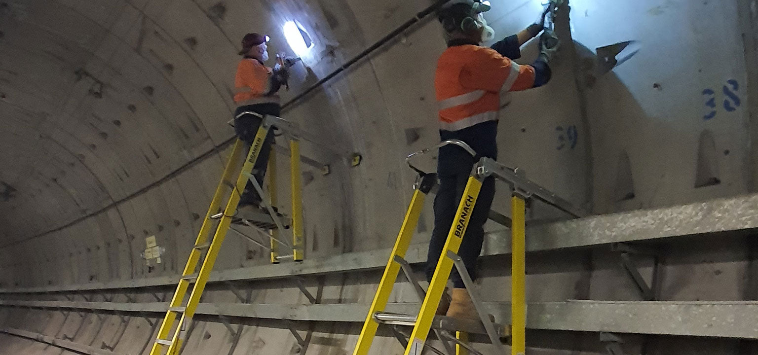 TunnelMaster Platform Ladder 550mm with Rear Safety Rail - Gallery Image 4