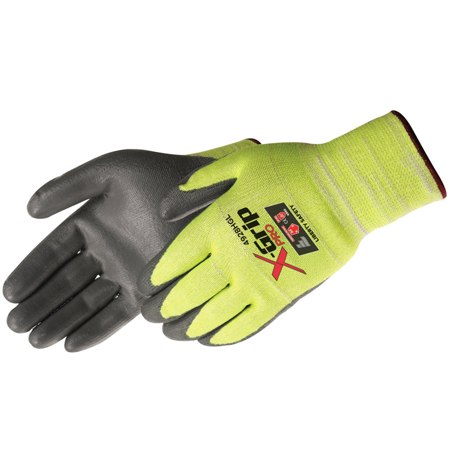Hiviz GRN Hppe Yarn W/grey PU S