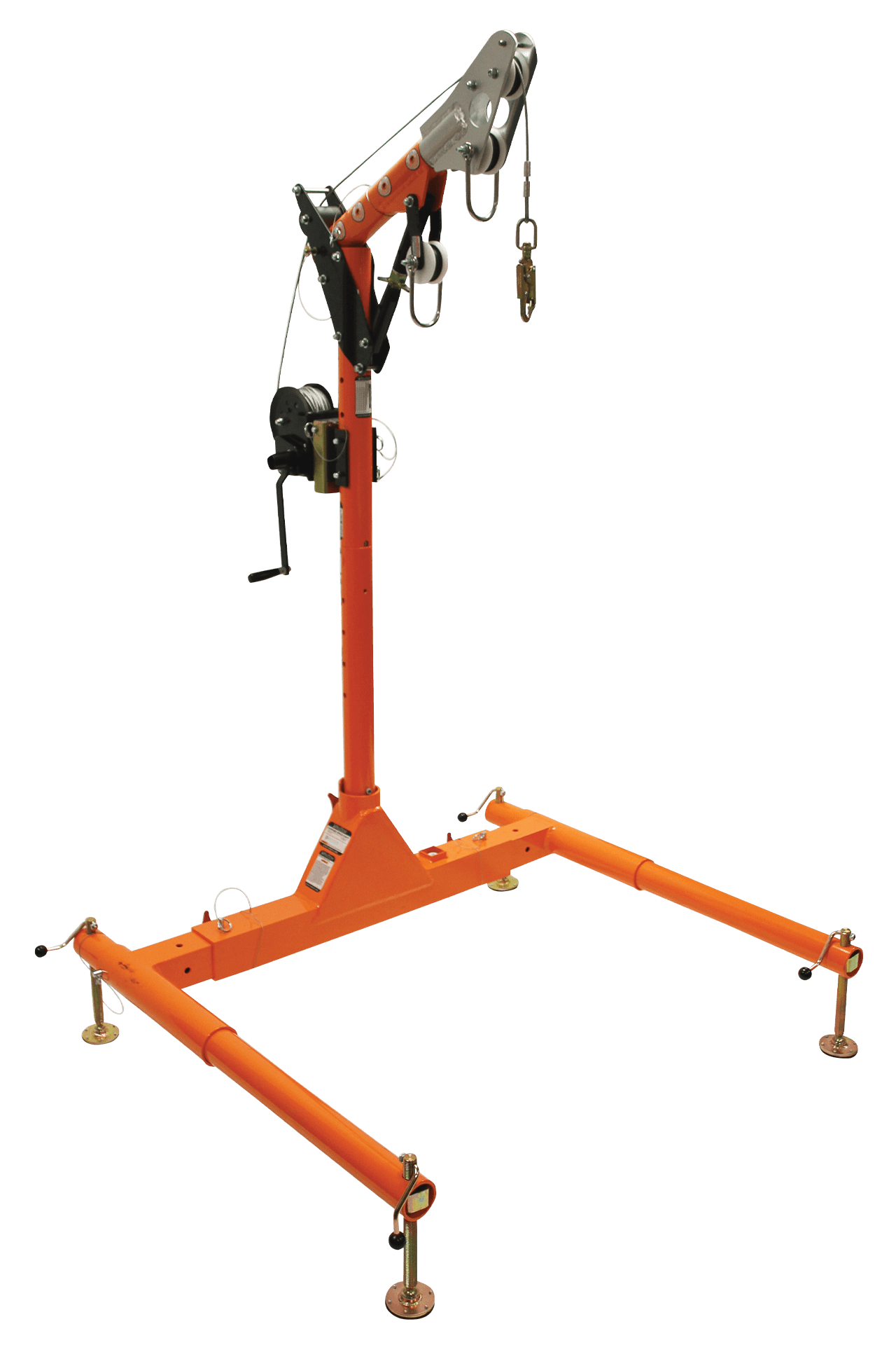 5pc Confined Space Davit System with 12" to 29" Offset Davit Arm and Winch