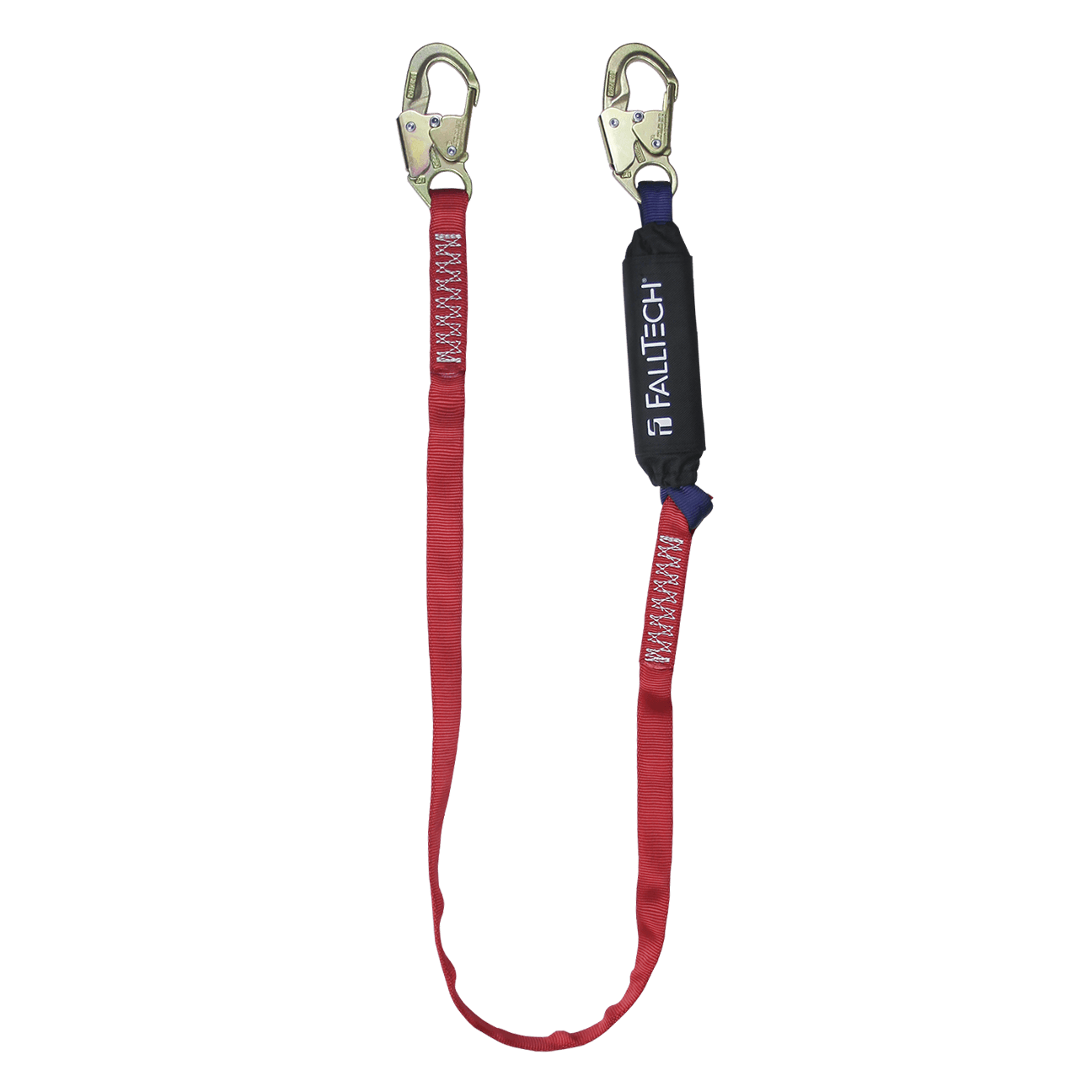 6' Ironman® 12' free fall Energy Absorbing Lanyard, Single-leg with Steel Snap Hooks
