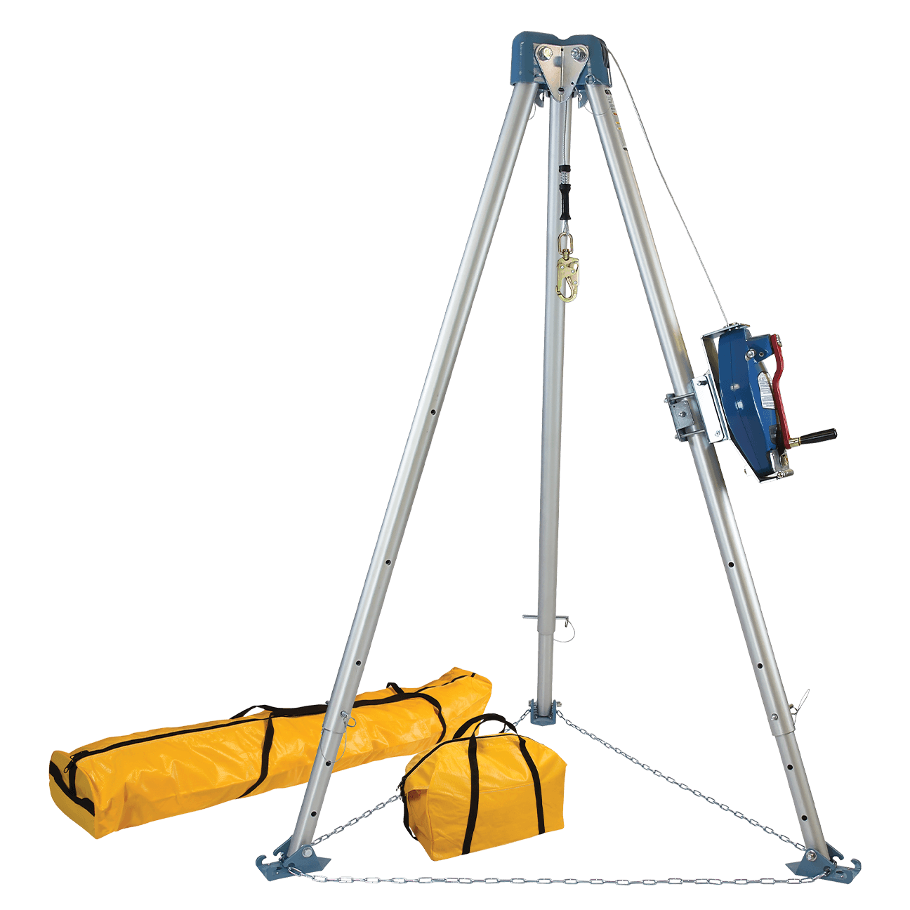 11' Confined Space Tripod System with 60' Stainless Steel SRL-R