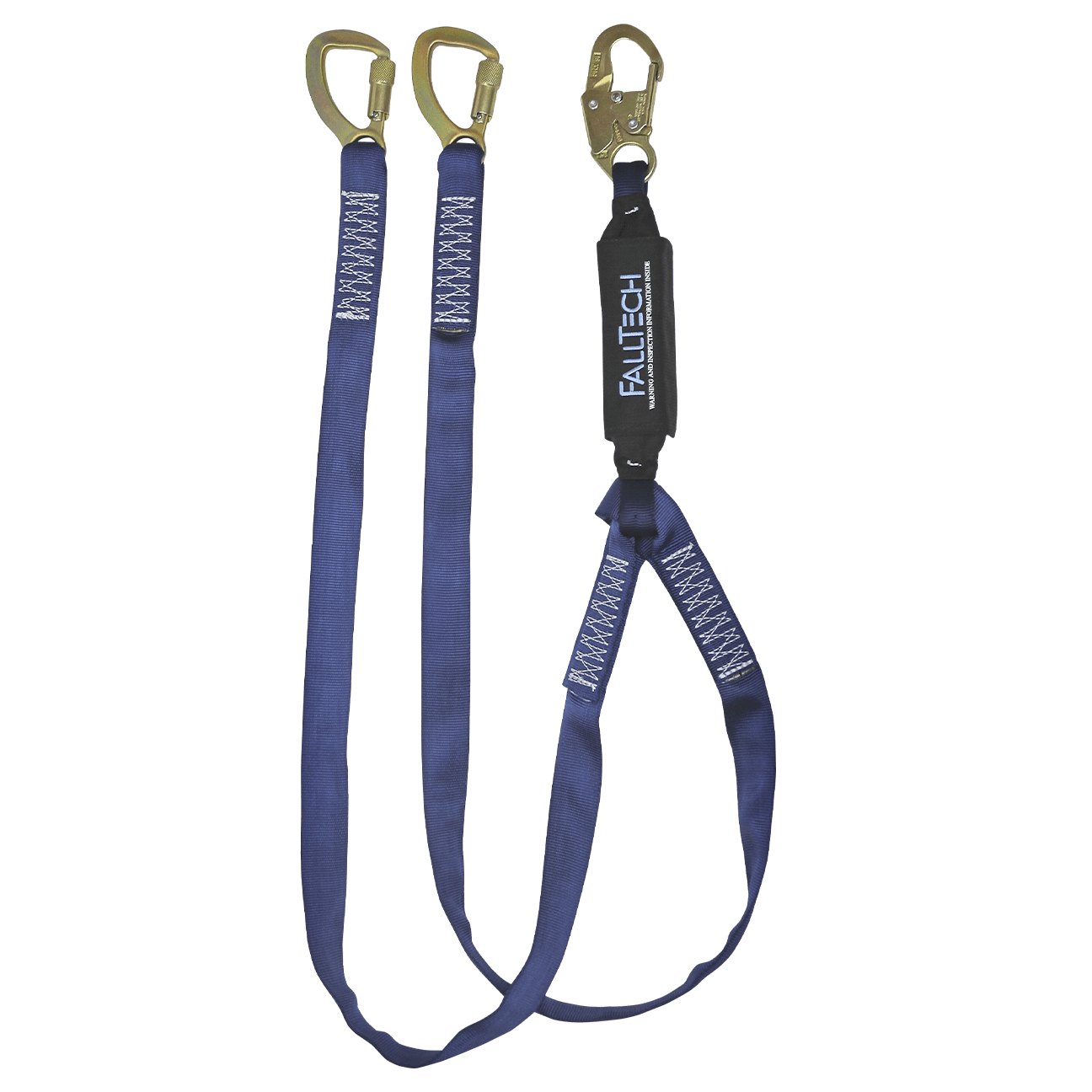6' WrapTech® Energy Absorbing Lanyard, Double-leg with Steel 5k Tie-back Carabiners
