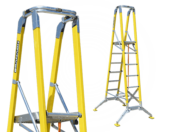WorkMaster All Terrain 550mm Safety Step Platform Ladder - FPW-AT 0.9 RW