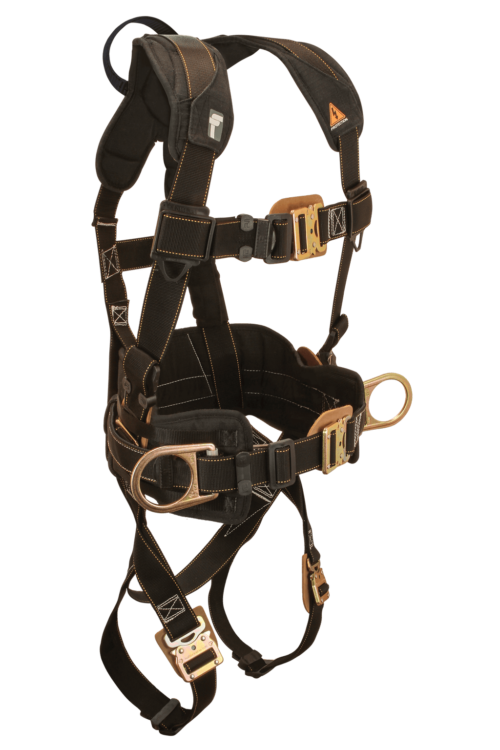 Arc Flash Construction Belted Looped Full Body Harness, Quick Connect Adjustments