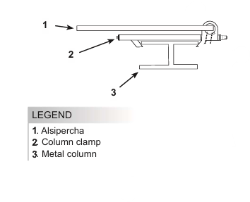 Alsipercha Steel Column Clamp Assembly