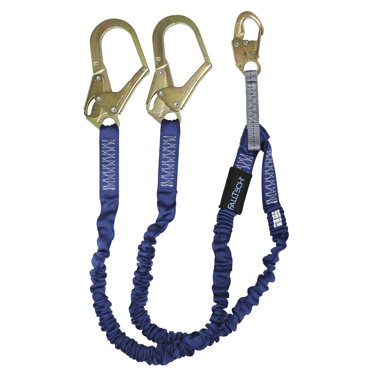 4½' to 6' ElasTech® Energy Absorbing Lanyard, Double-leg with Steel Connectors