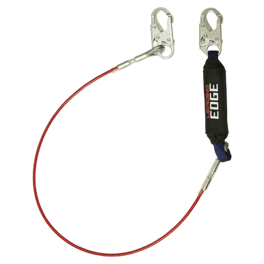 6' Leading Edge Cable EAL, Single-leg + SRL D-ring, Steel Large Carabiner