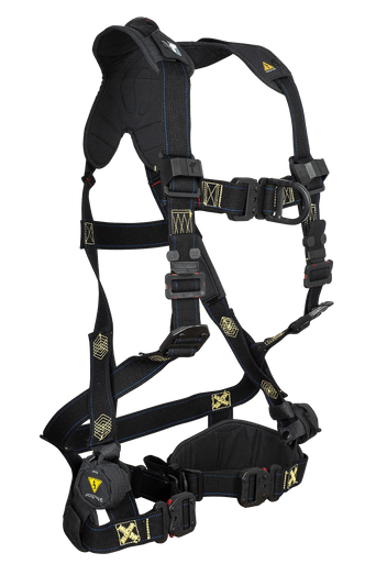 FT-Arc Nomex FBH 2D Climbing Non-Belted, 3XLarge, QC Legs and Chest, Black Hardware, Leather, No Tra