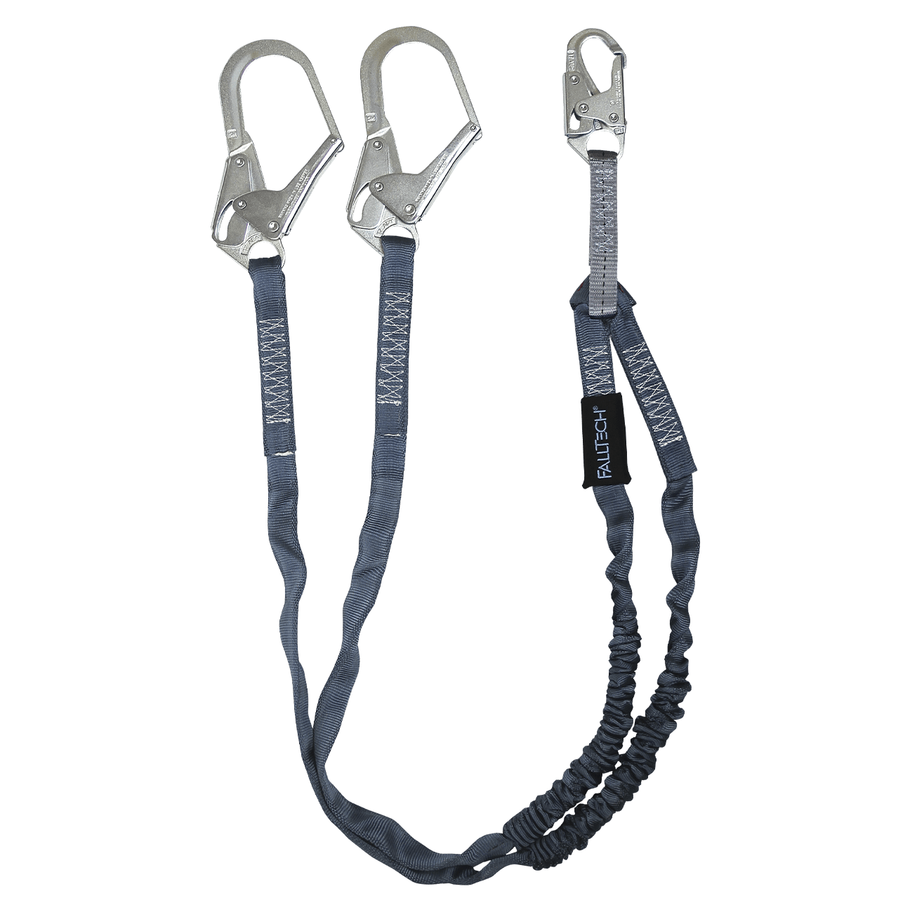 6' Internal Energy Absorbing Lanyard, Double-leg with Steel Connectors