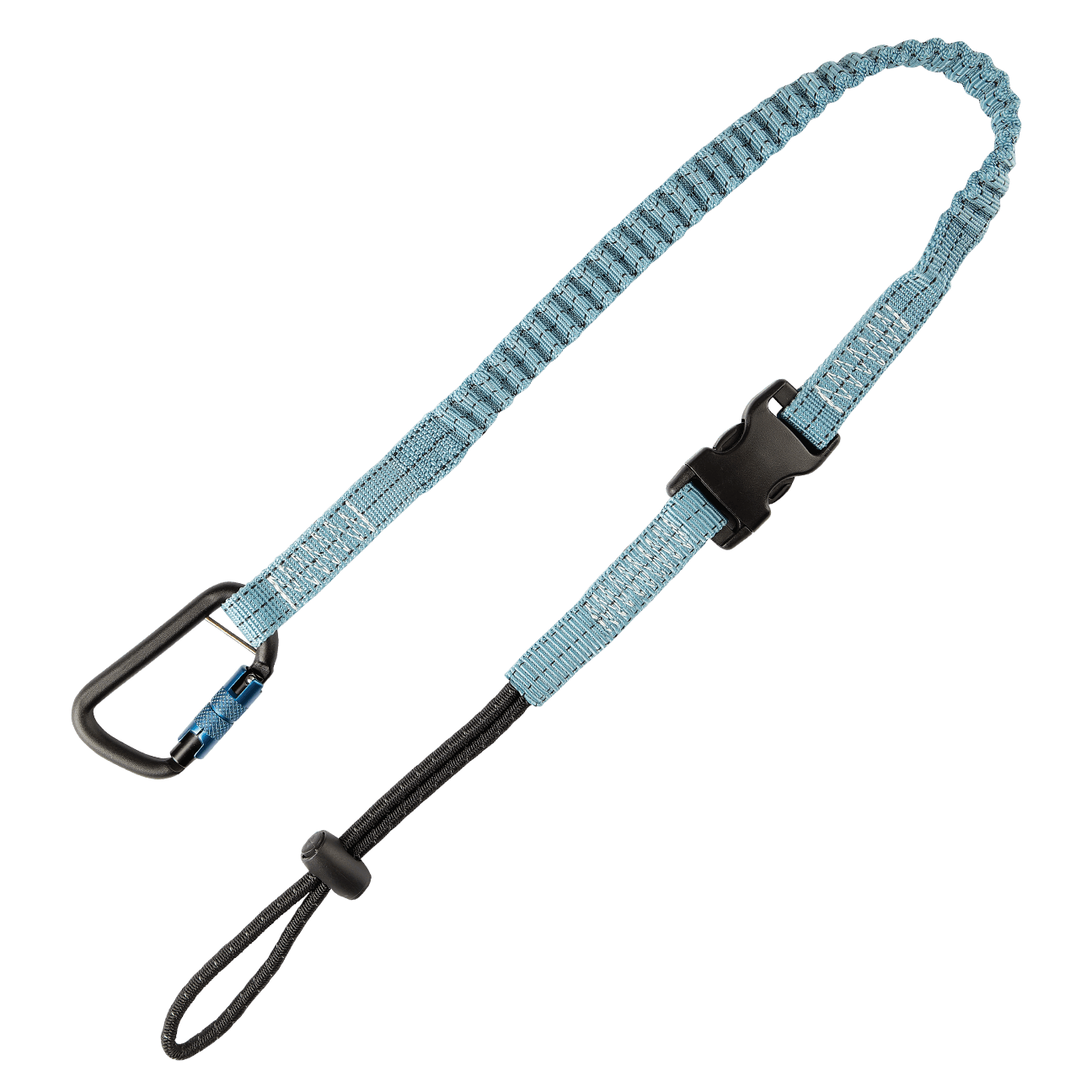 5 lb Tool Tether with speed-clip, choke-on cinch-loop and aluminum twist-lock carabiner, 36", 1/pk