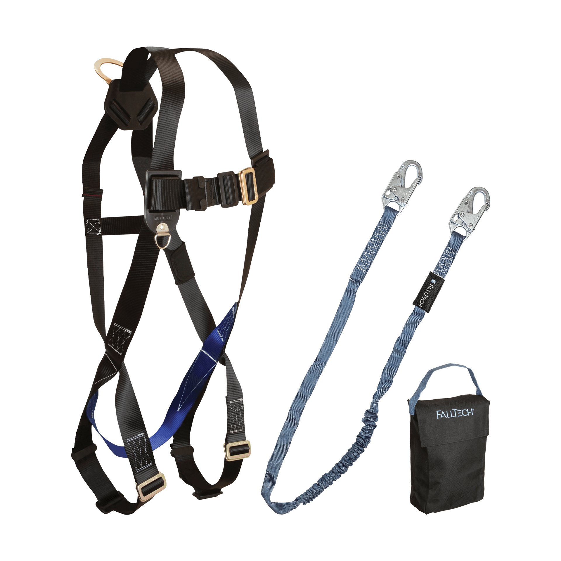 Harness and Lanyard 3 pc Kit Including Small Storage Bag (7007, 8259, 5005P)