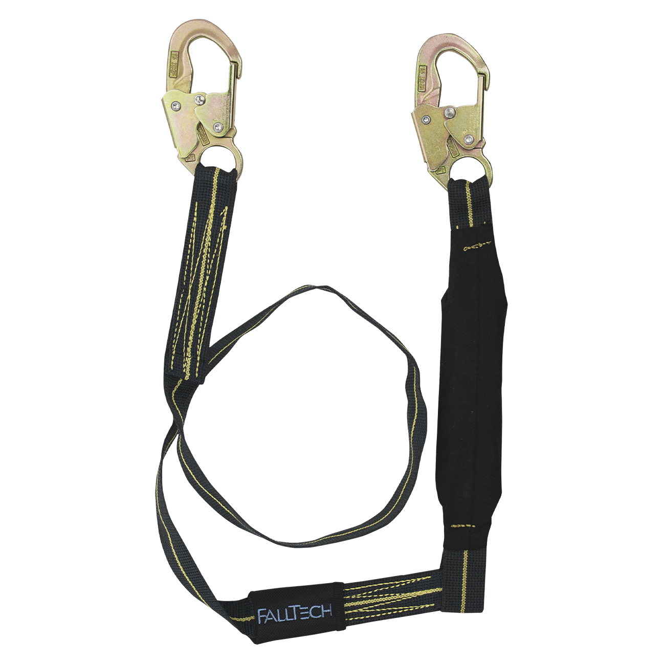6' WeldTech® Kevlar® Energy Absorbing Lanyard, Single-leg with Steel Snap Hooks