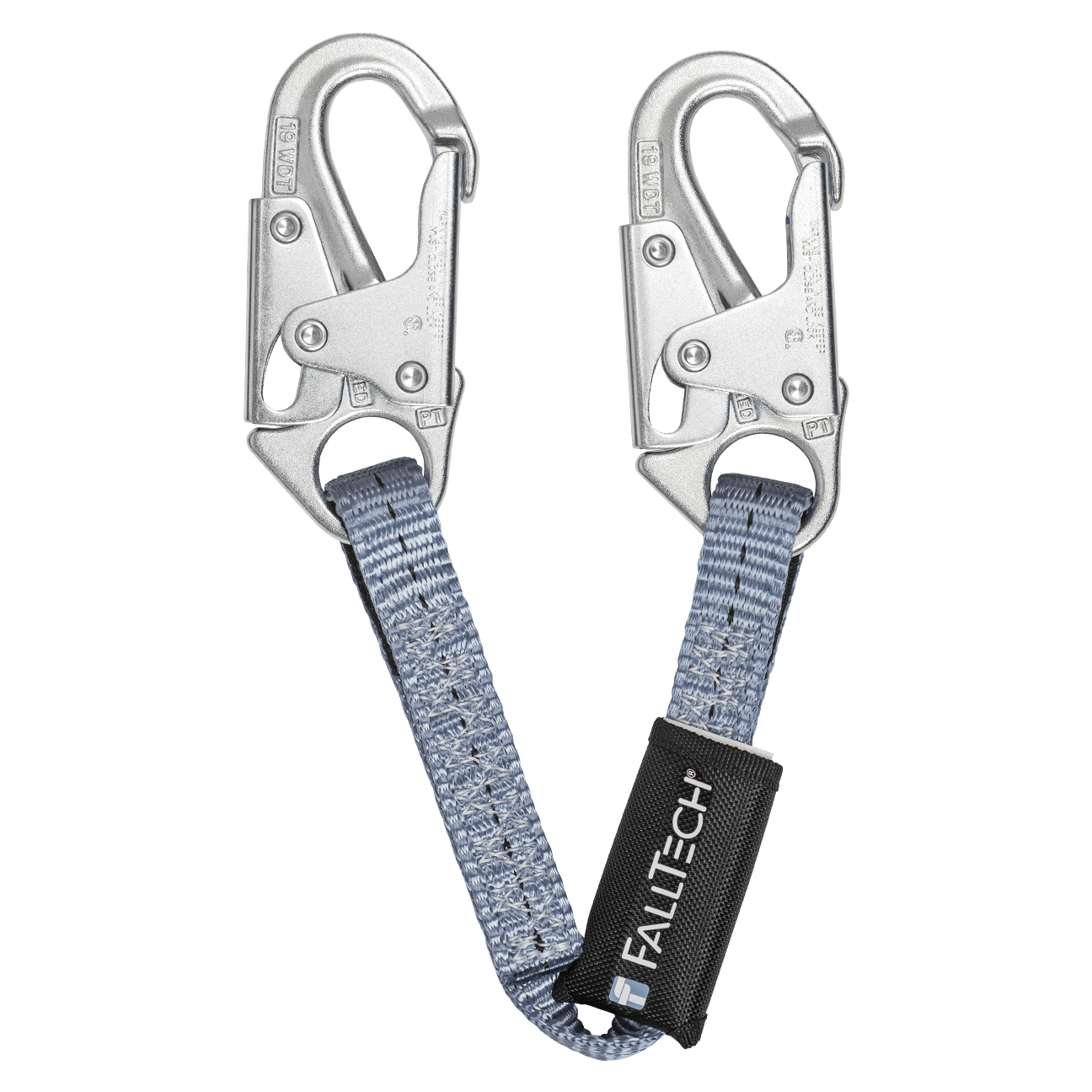 2' Web Restraint Lanyard, Fixed-length with Steel Snap Hooks