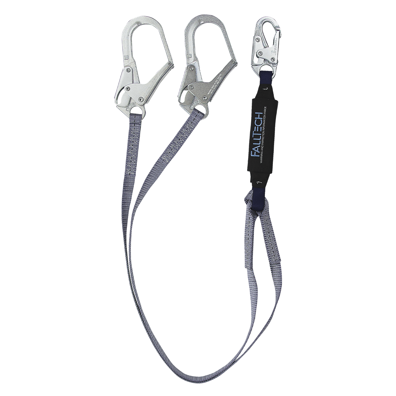 6' ViewPack® Energy Absorbing Lanyard, Double-leg with Steel Connectors
