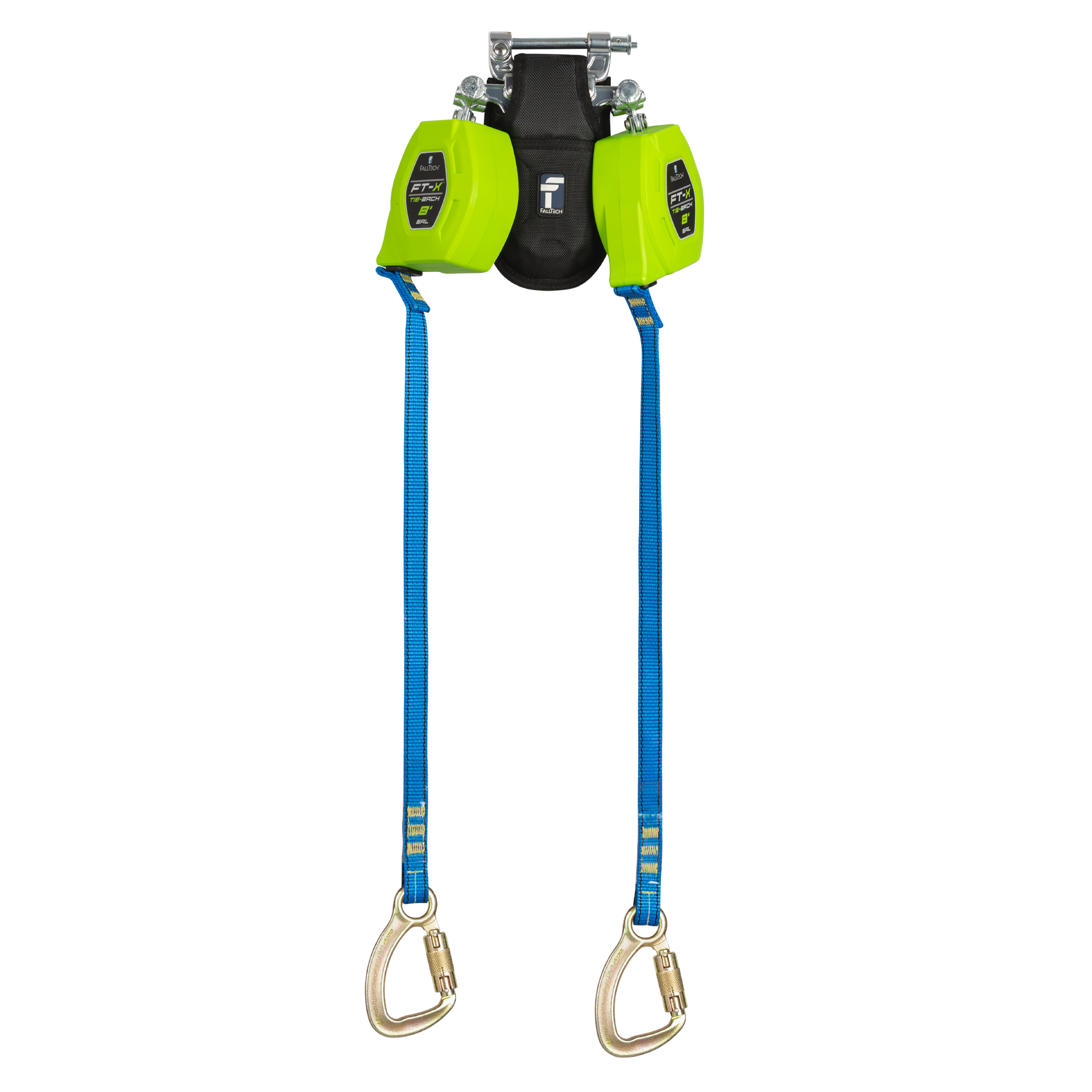 8' FT-X® Web Tie-Back Class 1 Personal SRL-P, Twin-leg with Steel 5k Carabiners with SpeedLink™