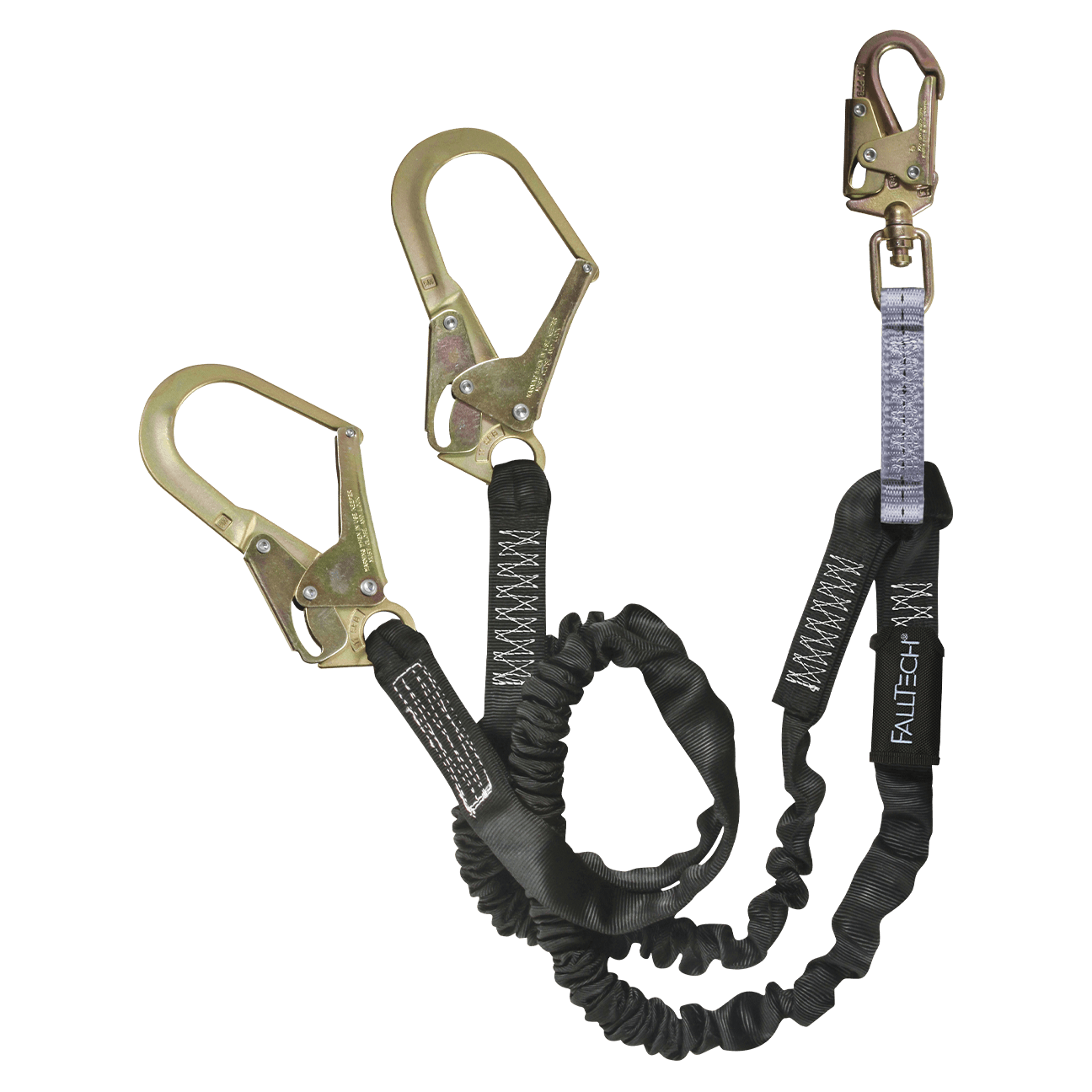 6' Heavyweight® Energy Absorbing Lanyard, Double-leg with Steel Connectors