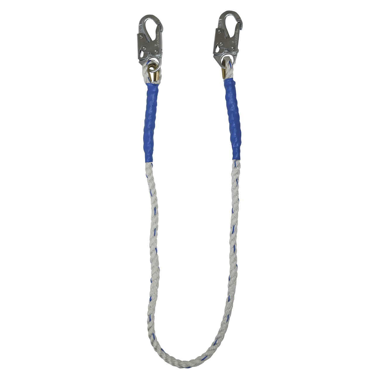 6' Rope Restraint Lanyard, Fixed-length with Steel Snap Hooks