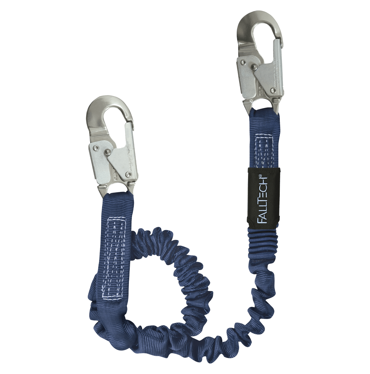 4½' to 6' ElasTech® Energy Absorbing Lanyard, Single-leg with Aluminum Snap Hooks