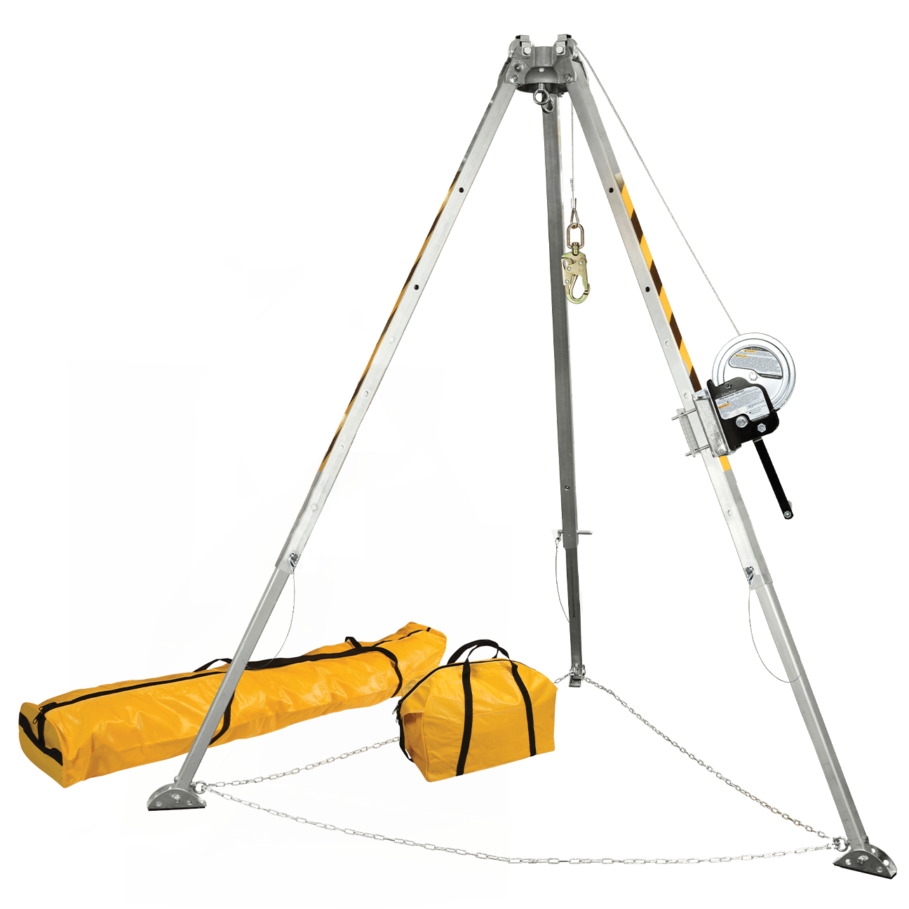 8' Confined Space Tripod System with 60' Stainless Steel Personnel Winch