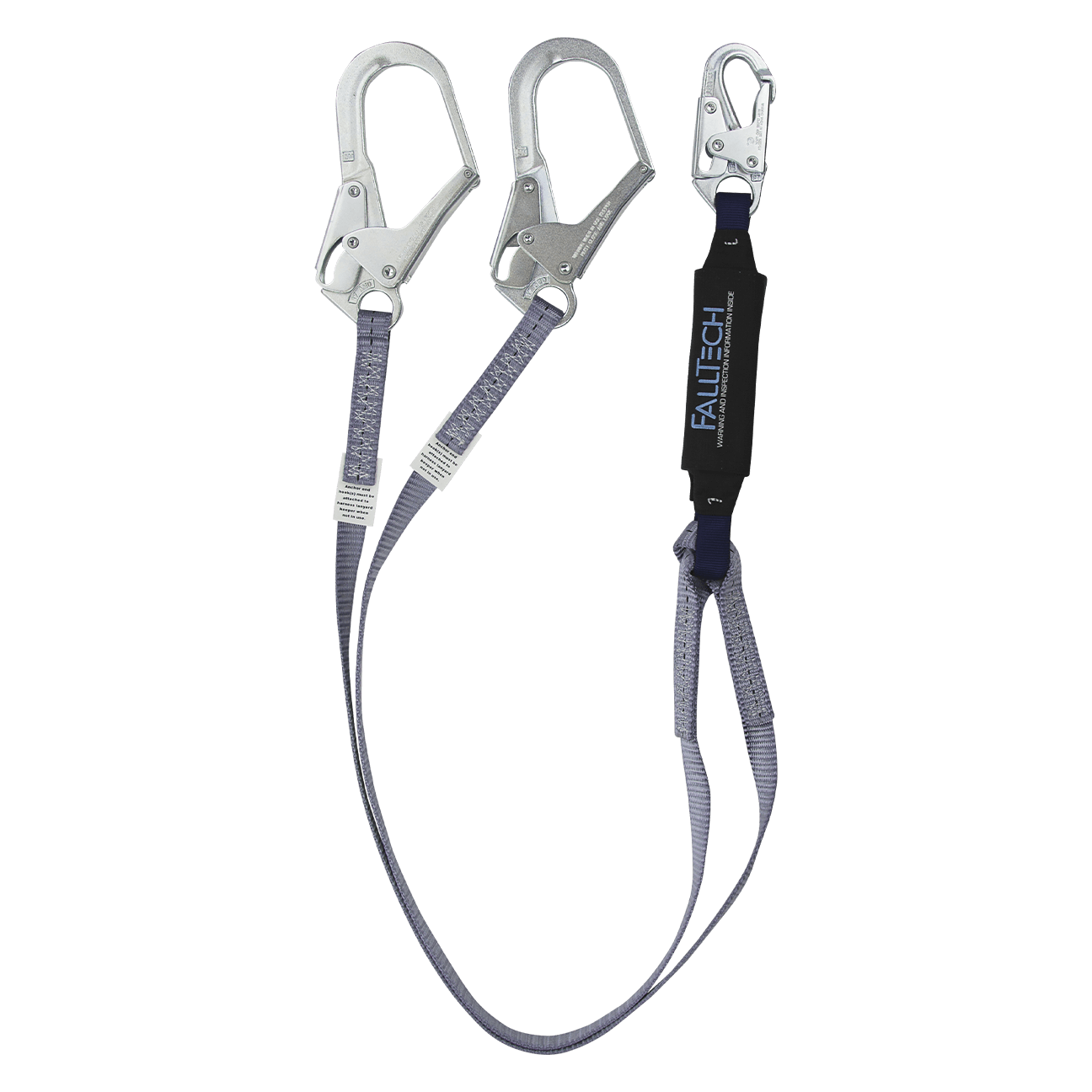 3' ViewPack® Energy Absorbing Lanyard, Double-leg with Steel Connectors