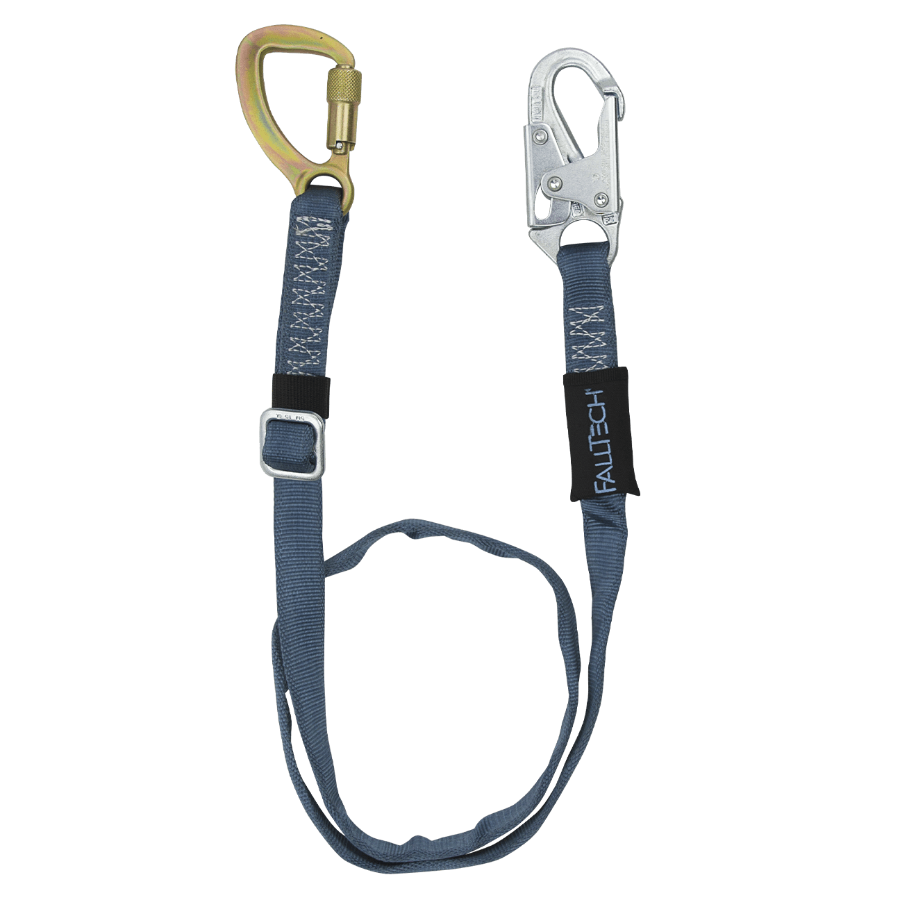 4' to 6' Adjustable Length Restraint Lanyard with Steel 5k Carabiner