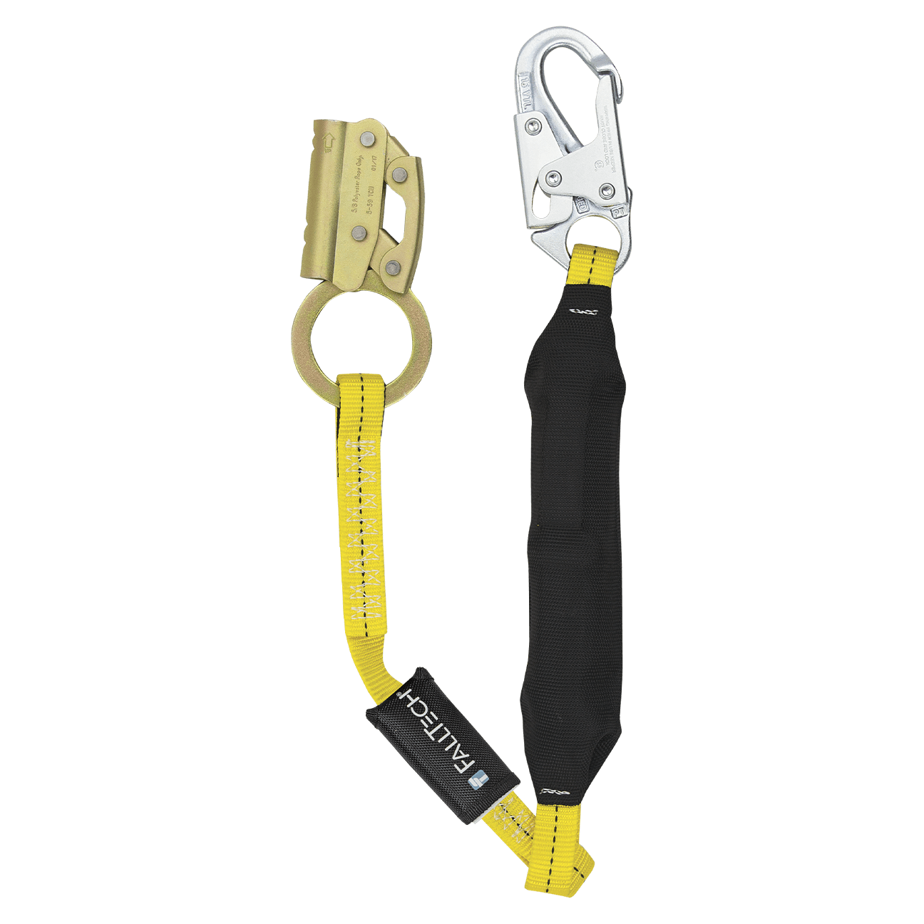 Manual Rope Adjuster with 3' FT Basic® Soft Pack Energy Absorbing Lanyard