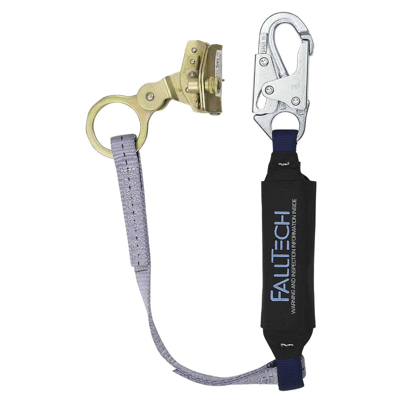 Hinged Trailing Rope Adjuster with 3' ViewPack® Energy Absorbing Lanyard