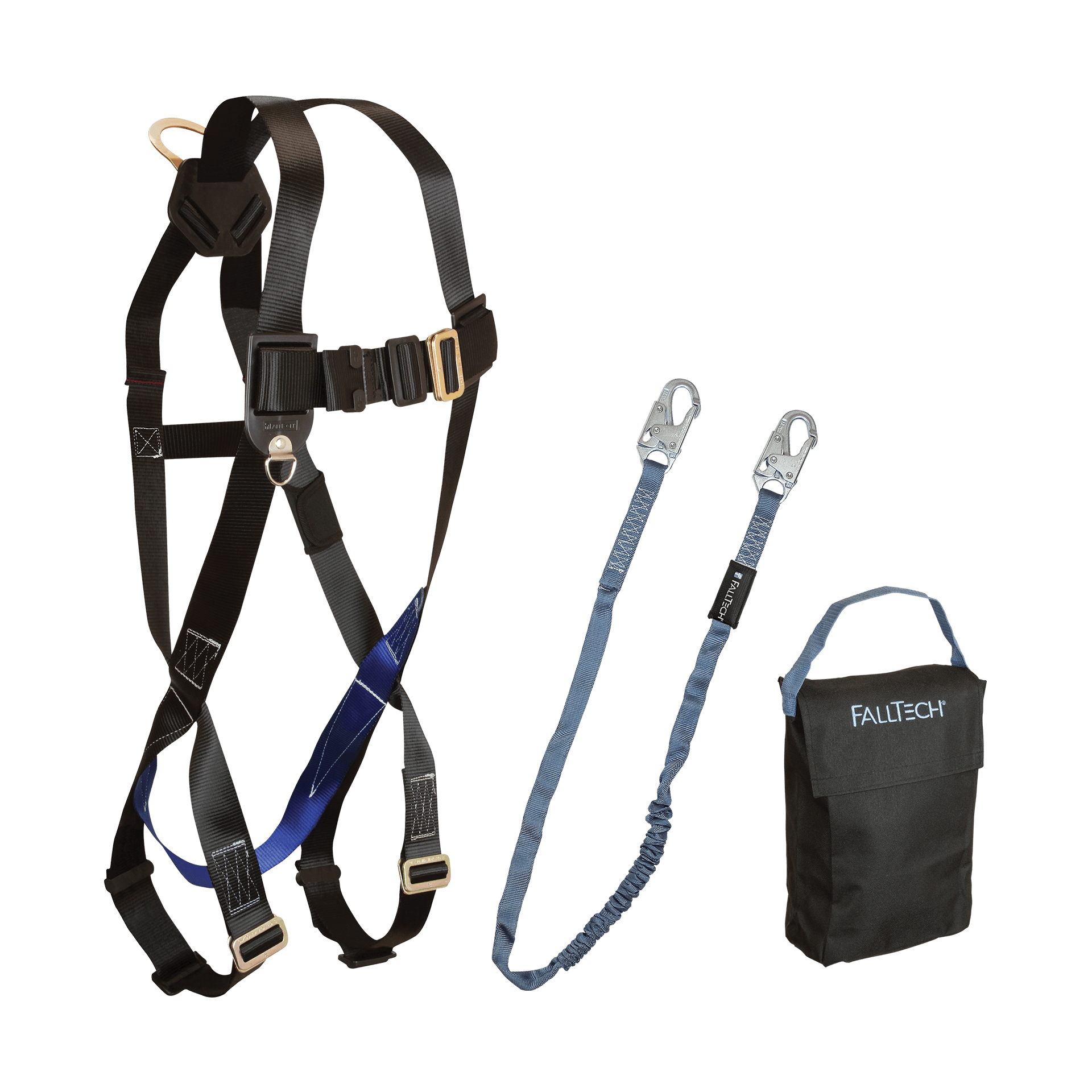 Harness and Lanyard 3-pc Kit Including Small Storage Bag (7007, 8259, 5005P)