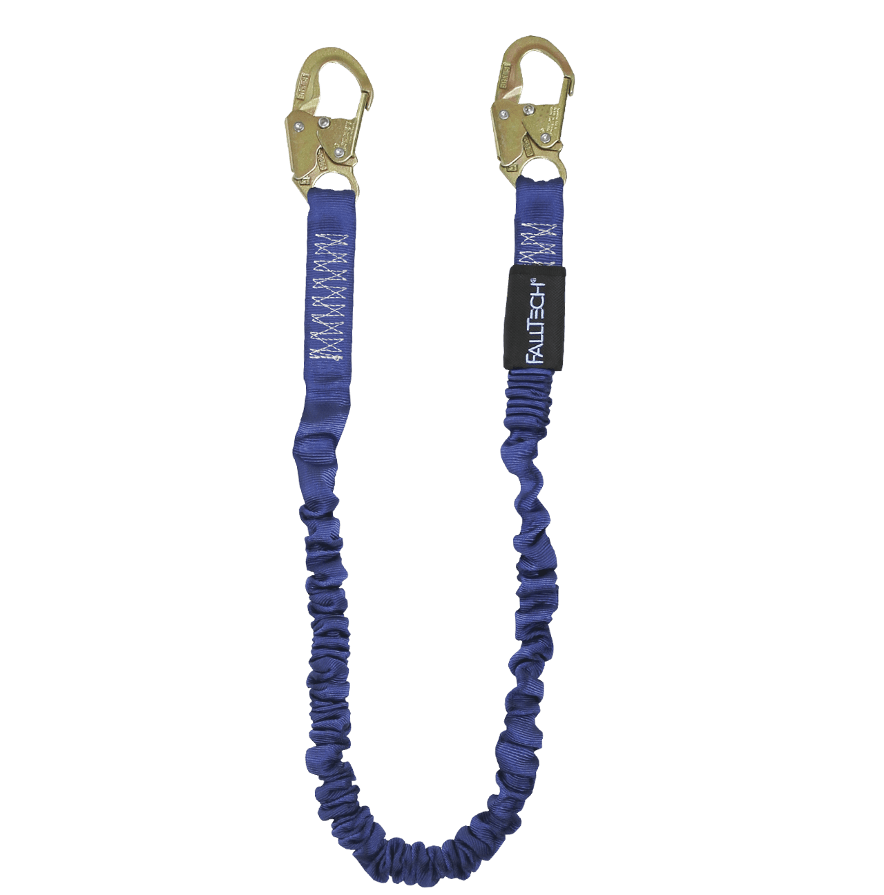 4½' to 6' ElasTech® Energy Absorbing Lanyard, Single-leg with Steel Snap Hooks