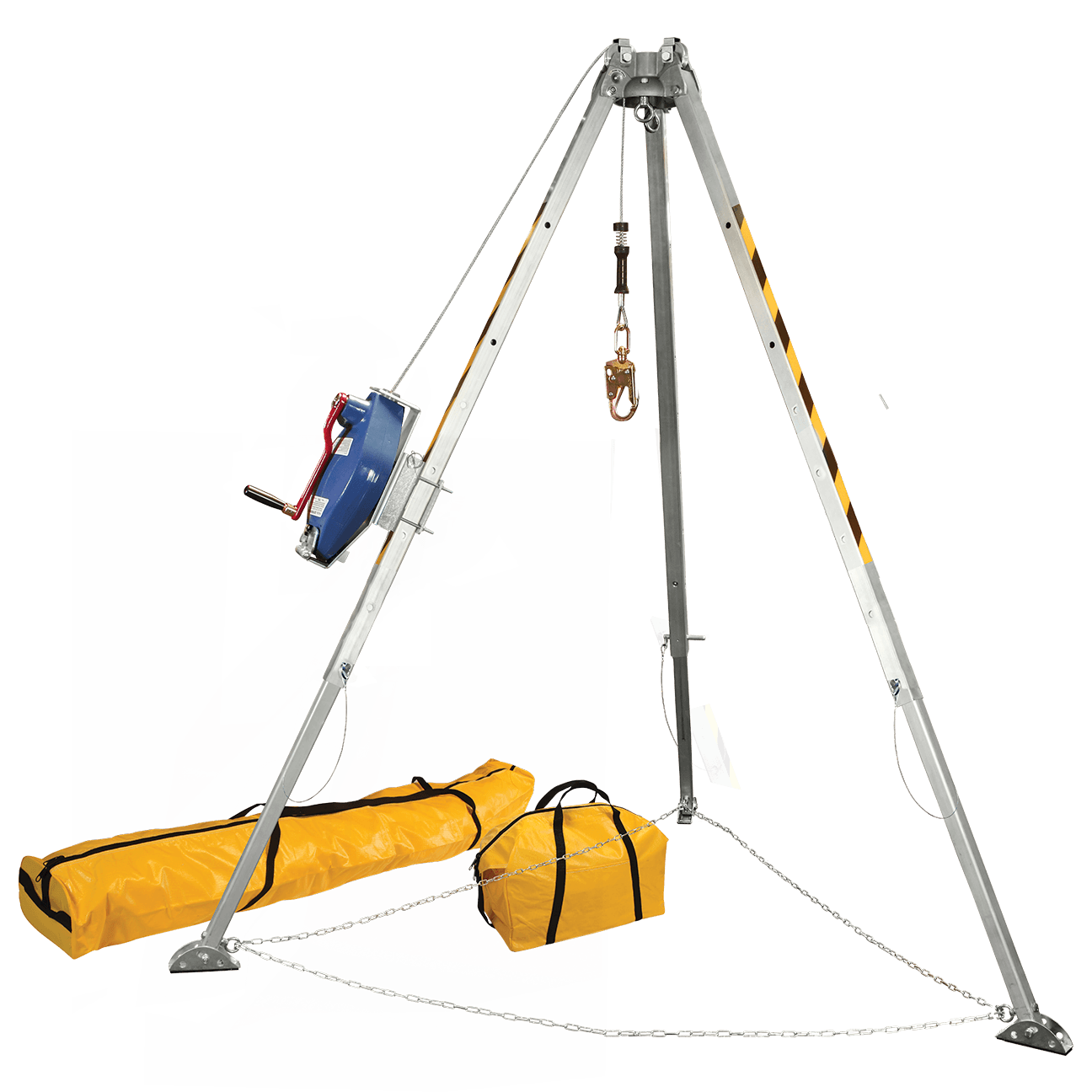 8' Confined Space Tripod System with 60' Galvanized Steel SRL-R