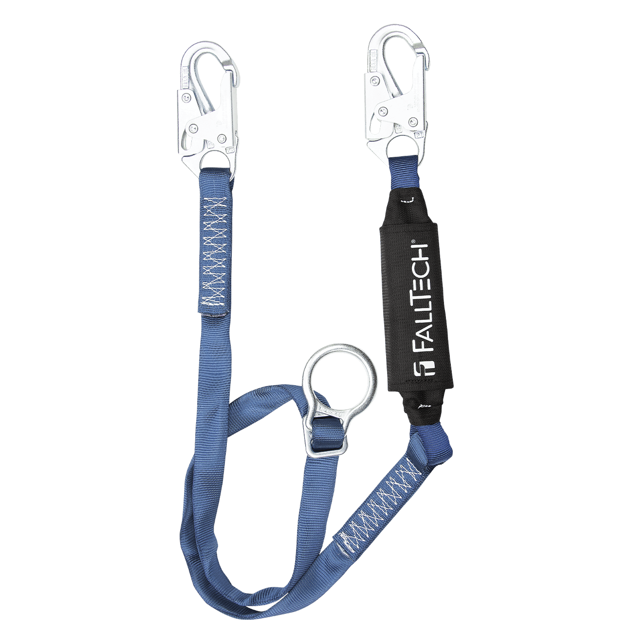 6' ViewPack® Tie-back Energy Absorbing Lanyard, Single-leg with Steel Snap Hooks