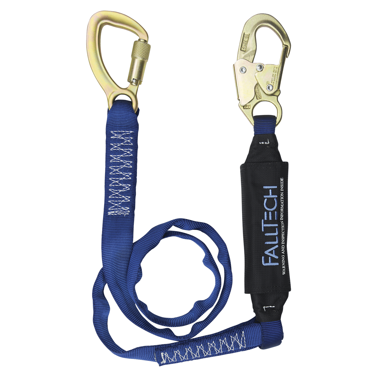 6' WrapTech® Energy Absorbing Lanyard, Single-leg with Steel 5k Tie-back Carabiner
