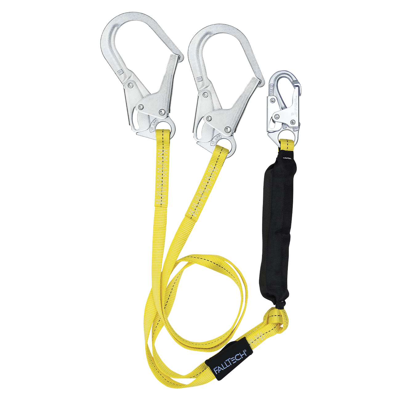 6' Soft Pack FT Basic® Energy Absorbing Lanyard, Double-leg with Steel Connectors