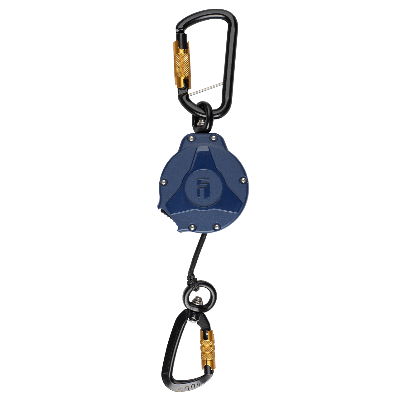 Retractable Tool Tether, Dyneema Rope with Dual Aluminum Carabiners, 48"