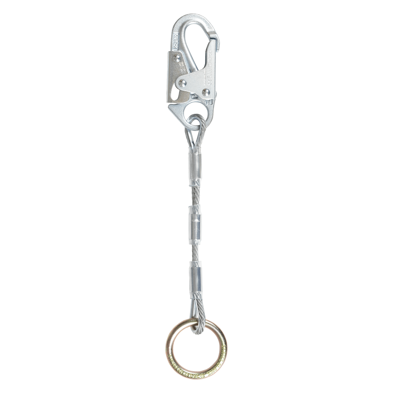 18" Cable Dorsal D-ring Extender with Steel Snap Hook
