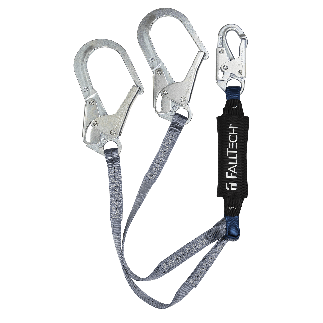 4' ViewPack® Energy Absorbing Lanyard, Double-leg with Steel Connectors